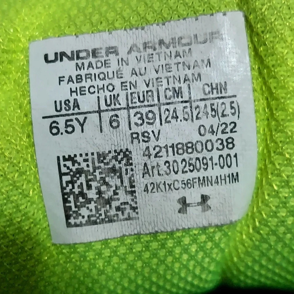 Under Armour Steph Curry GS 3Z6 Size US 6Y‎ Kids Sneaker Black/Lime